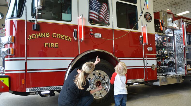 The Johns Creek Fire Department is ready to resume fire station visits, firefighter and apparatus visits, community room reservations, and requests for car seat installation assistance. (Courtesy City of Johns Creek)