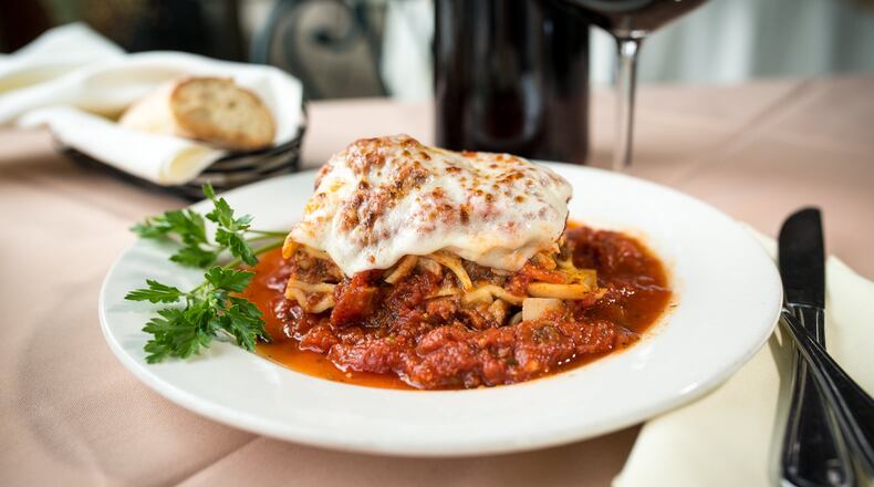 The home-style lasagna oozes with Bolognese and cheese at Nino’s. (Mia Yakel)