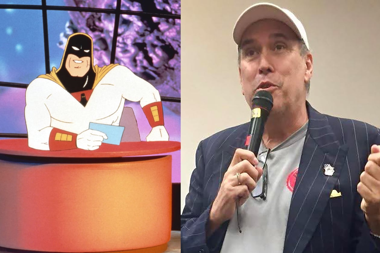 Atlanta's George Lowe (right), a longtime radio personality and voice-over actor, died March 2 at age 67. He was best known as the voice of cartoon character Space Ghost in "Space Ghost: Coast to Coast" on Adult Swim. (Adult Swim; Howard Pousner/AJC)