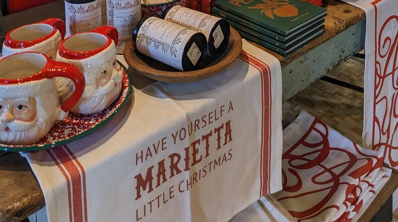 Hosted by Visit Marietta and Cobb Landmarks, the Marietta Pilgrimage Christmas Home Tour will include certain private historic homes in the Cherokee Heights neighborhood Dec. 1-3. Shown here is the gift shop that is open from 10 a.m. to 4 p.m. Wednesday to Saturday at the William Root House, 80 N. Marietta Pkwy., Marietta. (Courtesy of Cobb Landmarks and Historical Society)