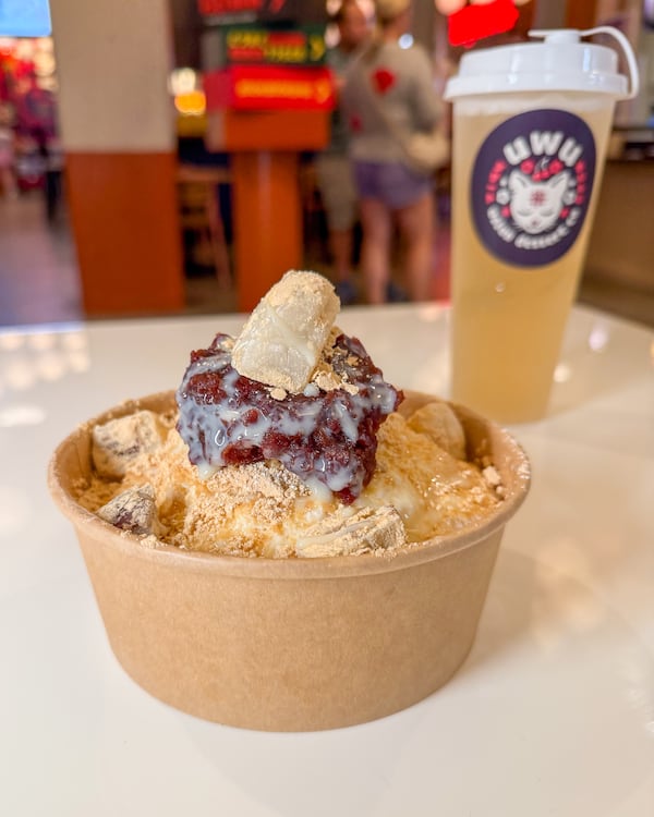 Uwu Asian Dessert Co. will offer milk tea and bingsu, Korean shaved ice made from milk. (Courtesy of Design Bee Agency)