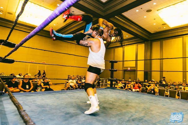 Preston Burt, an organizer of the Southern Fried Gaming Expo, said there was enough overlap between wrestling fans and gamers to bring two wrestling shows to the expo. (Courtesy of Juan Jusino)
