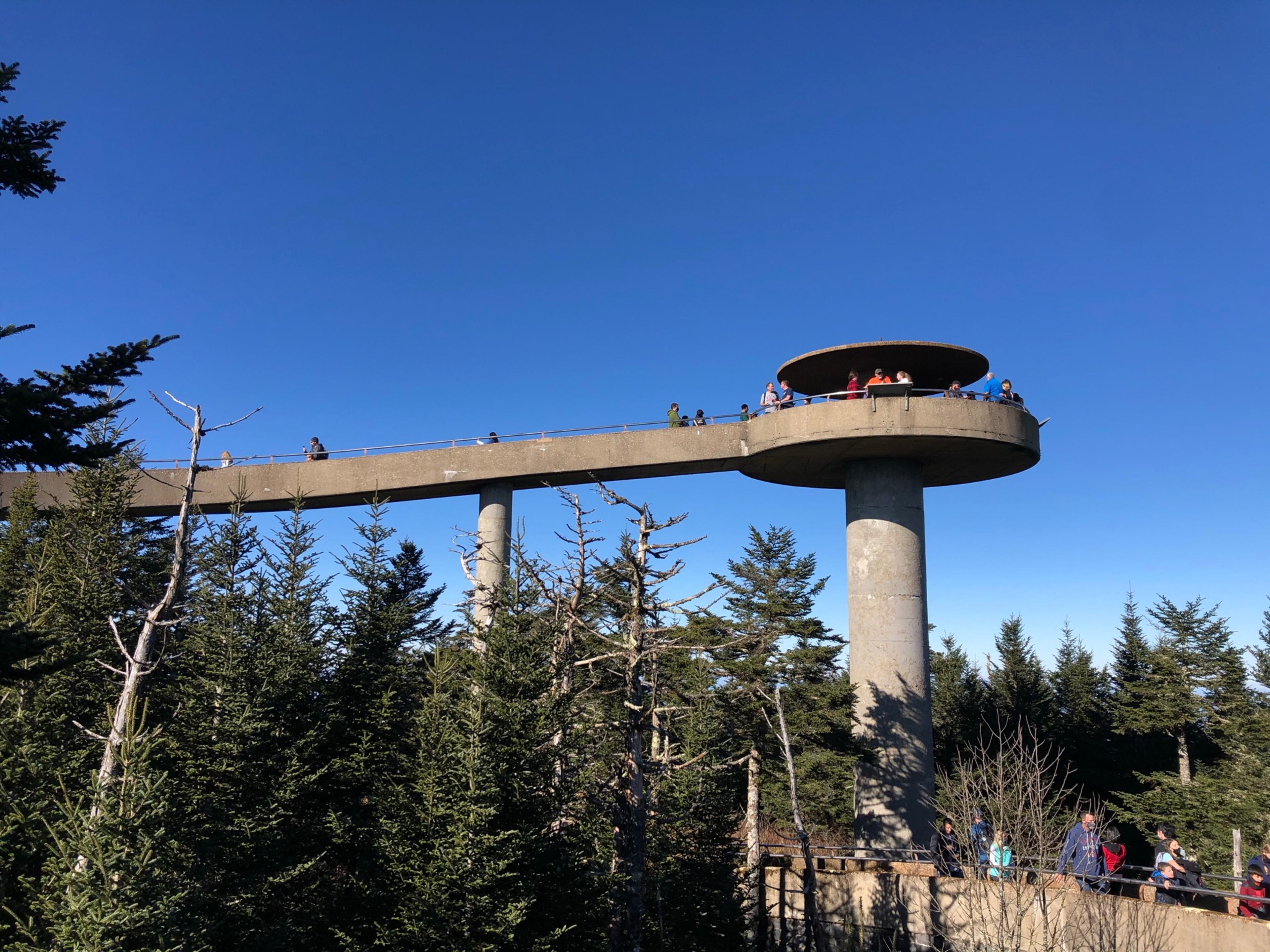 Kuwohi, formerly known as Clingmans Dome, is a popular destination in the Great Smoky Mountains National Park. It attracts over half a million visitors annually. (Courtesy of Karon Warren)