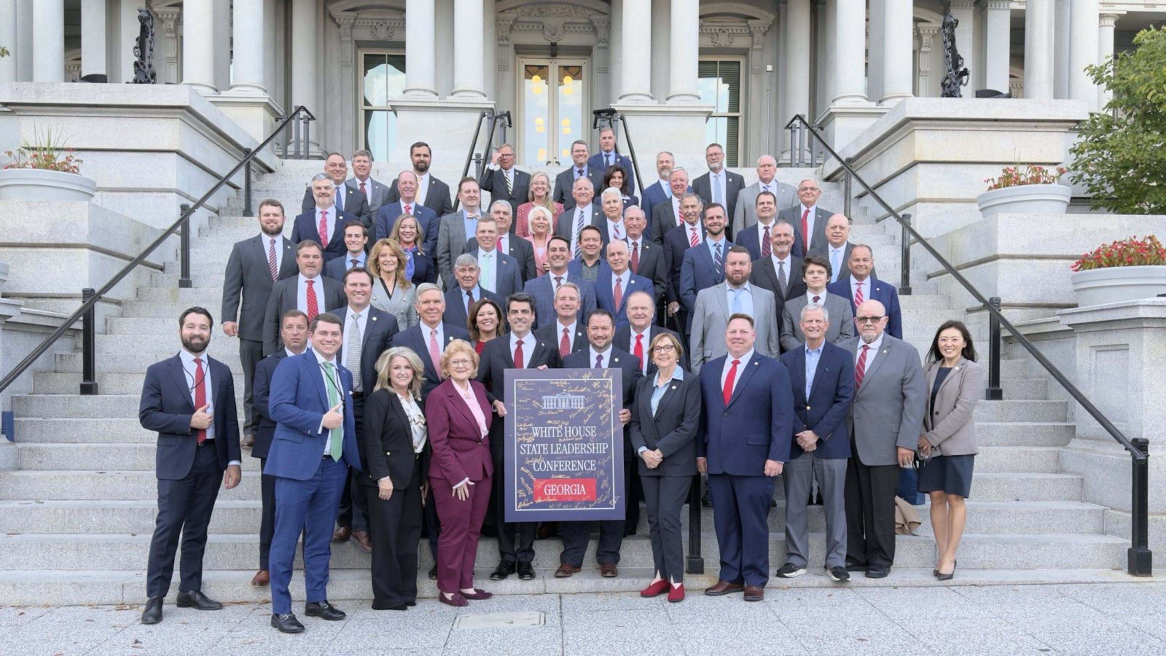 Georgia Republicans posed for a photo during a recent visit to the White House.