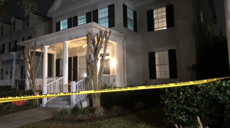 Authorities in Florida have charged a man with killing his wife, three  children and dog at a house in an affluent suburb near Walt Disney World. Osceola County Sheriff Russ Gibson said the victims appeared to have been killed in late December.