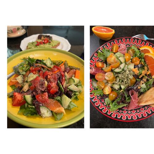 A trio of salads by Mike Jordan. (Mike Jordan/AJC)