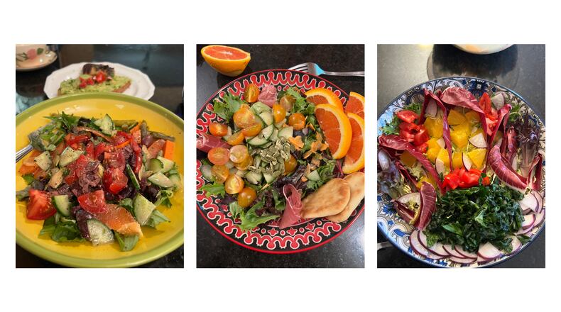 A trio of salads by Mike Jordan. (Mike Jordan/AJC)