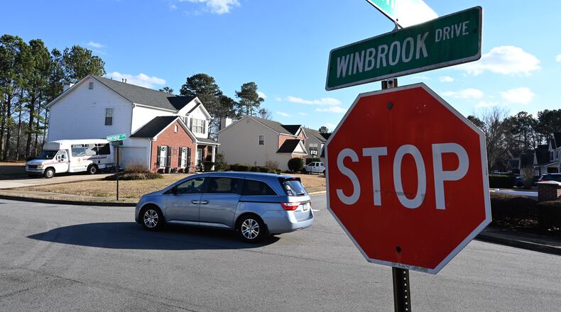 Street view of Winslow at Eagles Landing neighborhood, where large number of homes are owned by investors, Thursday, Jan. 26, 2023, in McDonough. (Hyosub Shin / Hyosub.Shin@ajc.com)
