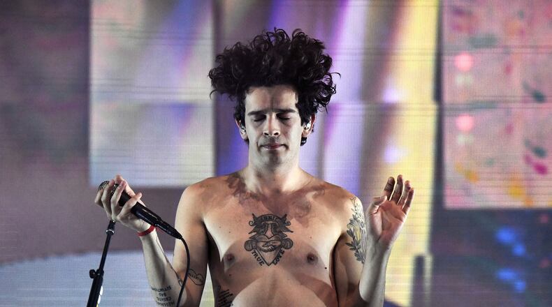 The 1975 - led by singer Matt Healy - play a sold-out show at Chastain this weekend. Photo: Emma McIntyre/Getty Images