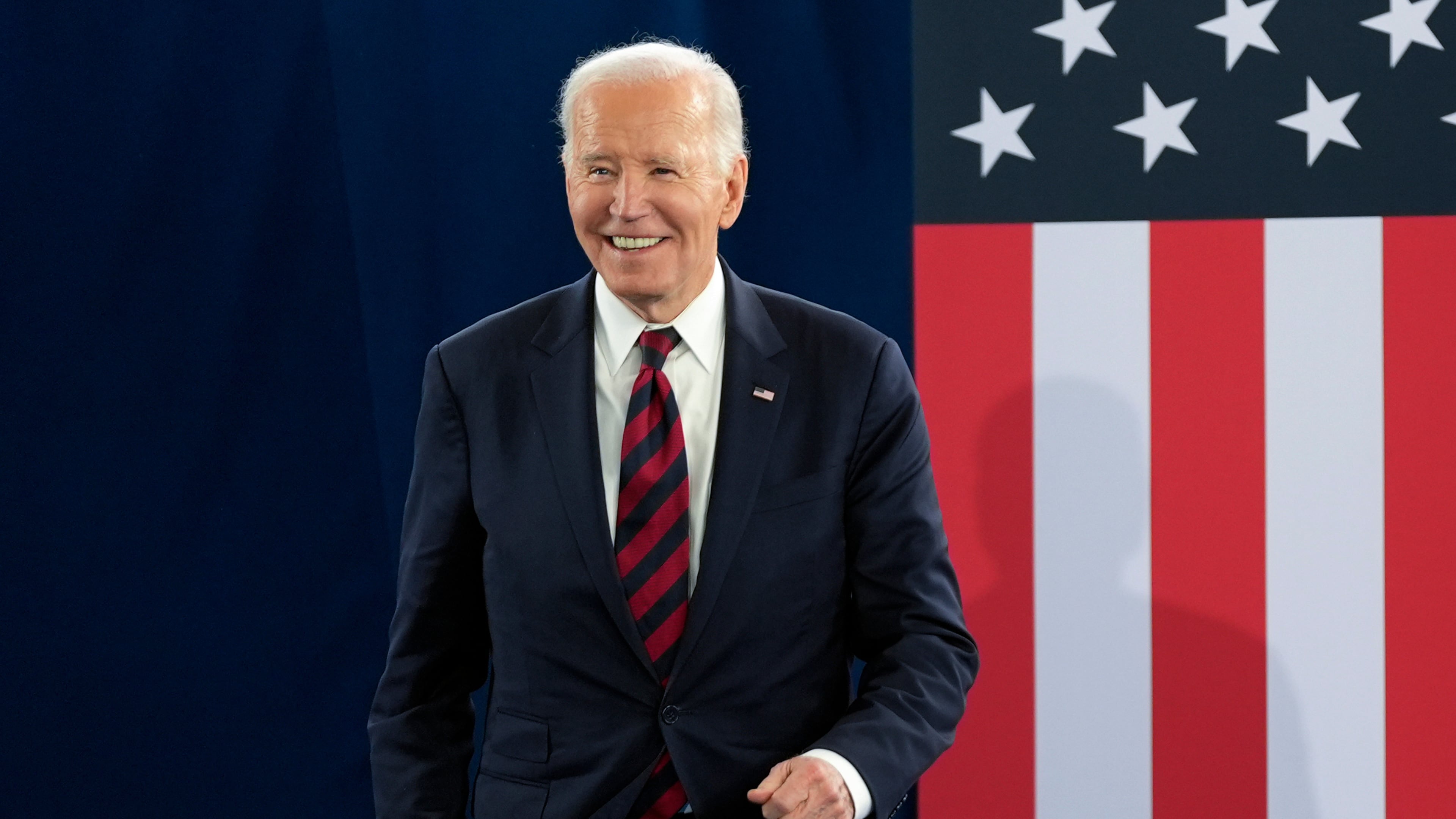 FILE - President Joe Biden walks out to speak at the International African American Museum in Charleston, S.C., Sunday, Jan. 19, 2025. (AP Photo/Stephanie Scarbrough, File)