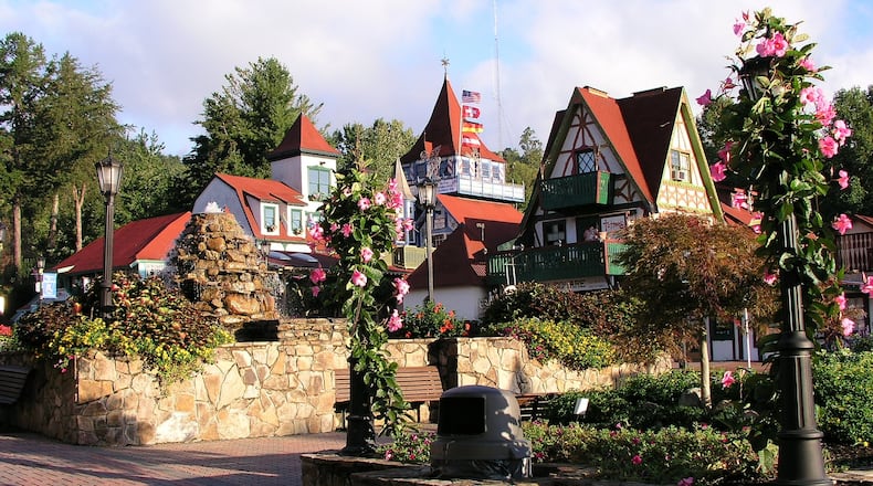 Nestled in the North Georgia mountains, Helen’s architecture maintains a distinctly alpine style.