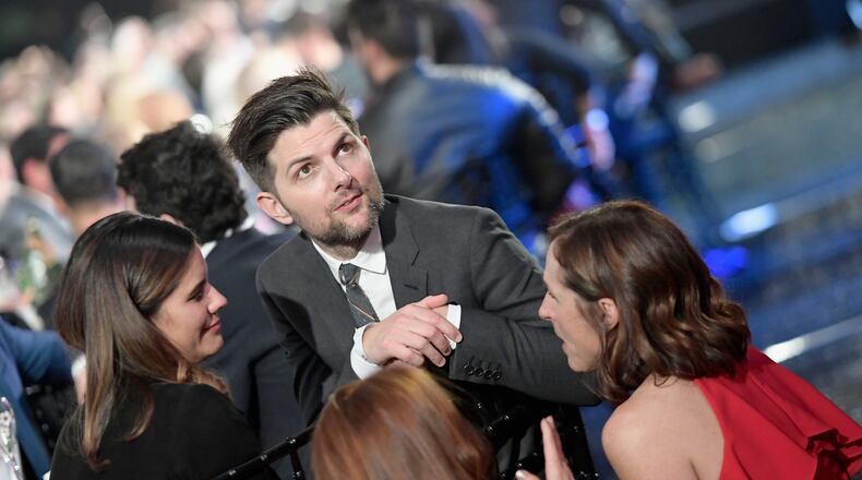 SANTA MONICA, CA - FEBRUARY 25: (L-R) Producers Naomi Scott, Adam Scott, and actress Molly Shannon attends the 2017 Film Independent Spirit Awards at the Santa Monica Pier on February 25, 2017 in Santa Monica, California.  (Photo by Matt Winkelmeyer/Getty Images for Film Independent)