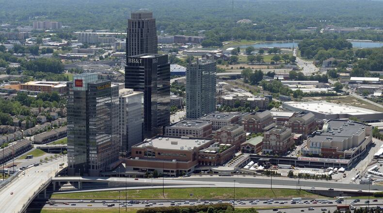 View of Atlantic Station looking west.