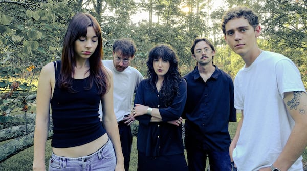 Athens band Hotel Fiction — Jade Long (from left), Aidan Hill, Jessica Thompson, Aaron Daugherty and Gideon Johnston — are among the local acts who will perform at Shaky Knees this weekend. (Courtesy of Karmen Smith)