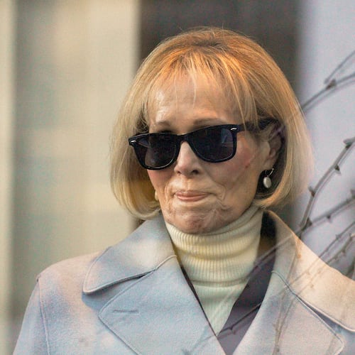 FILE - E. Jean Carroll arrives at Manhattan federal court, Jan. 17, 2024, in New York. (AP Photo/Eduardo Munoz Alvarez)