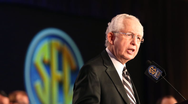 Mike Slive announced the formation of the SEC Network during a news conference at the Hyatt Regency Atlanta on  May 2, 2013.
