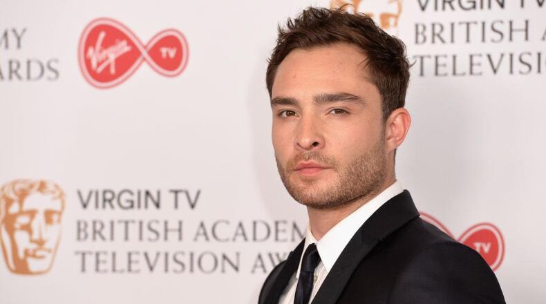 LONDON, ENGLAND - MAY 14: Ed Westwick poses in the Winner's room at the Virgin TV BAFTA Television Awards at The Royal Festival Hall on May 14, 2017 in London, England. (Photo by Jeff Spicer/Getty Images)