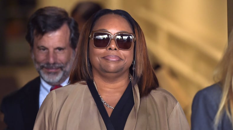 Katrina Taylor-Parks, a former top aide to then-Mayor Kasim Reed, leaves the Richard B. Russell Federal Building in downtown Atlanta after pleading guilty on August 15, 2018, in the federal corruption investigation of City Hall. (Jenna Eason / Jenna.Eason@coxinc.com)