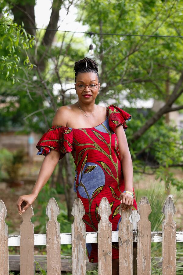 Keyatta Mincey Parker poses for portrait at Paradise Gardens in Atlanta on Thursday, April 10, 2025. (Natrice Miller/ AJC)