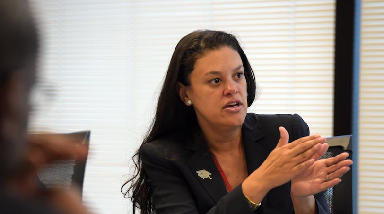 Atlanta Public Schools Superintendent Meria Carstarphen was hired in 2014. On Monday, the board discussed her mid-year review. KENT D. JOHNSON/ kdjohnson@ajc.com