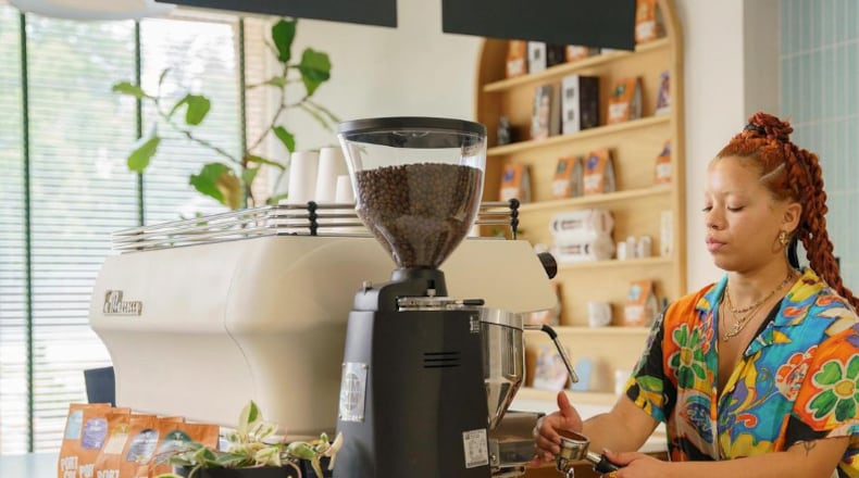A barista at Portrait Coffee. / Courtesy of Portrait Coffee
