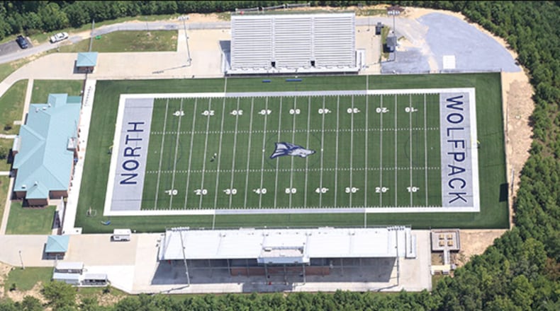 North Paulding moved to artificial turf in 2014. Now, 28 of 48 schools in Class AAAAAAA will have artificial-turf home fields in 2018. Photo: Deluxe Athletics
