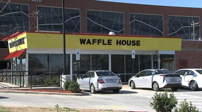 A hit-and-run that started at a Waffle House Saturday morning ended in a shootout on University of North Carolina at Charlotte campus. (Photo: WSOCTV.com)