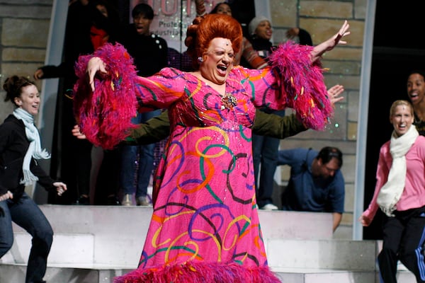 FILE - Actor Harvey Fierstein performs as Edna Turnblad during a rehearsal of the musical "Hairspray" on Nov. 7, 2008 in New York. (AP Photo/Jason DeCrow, File)