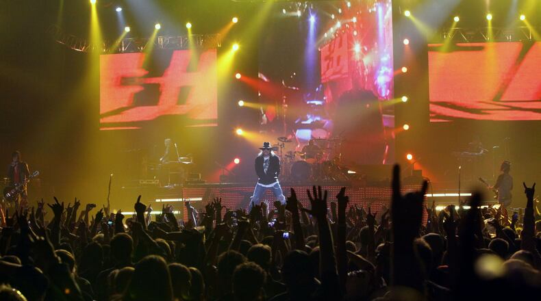 Axl Rose and his revamped Guns N’ Roses played then-Philips Arena in 2011. The band also performed at the Georgia Dome in 2016 and has a stadium date still planned for Bobby Dodd Stadium in August 2020. Photo: Robb Cohen Photography & Video /RobbsPhotos.com