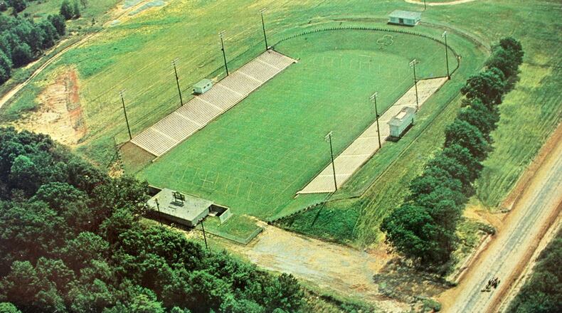 The Shamrock Bowl in Dublin, which was completed in 1962, was funded by members of the community taking out personal loans. (Courtesy of the Laurens County Historical Society).