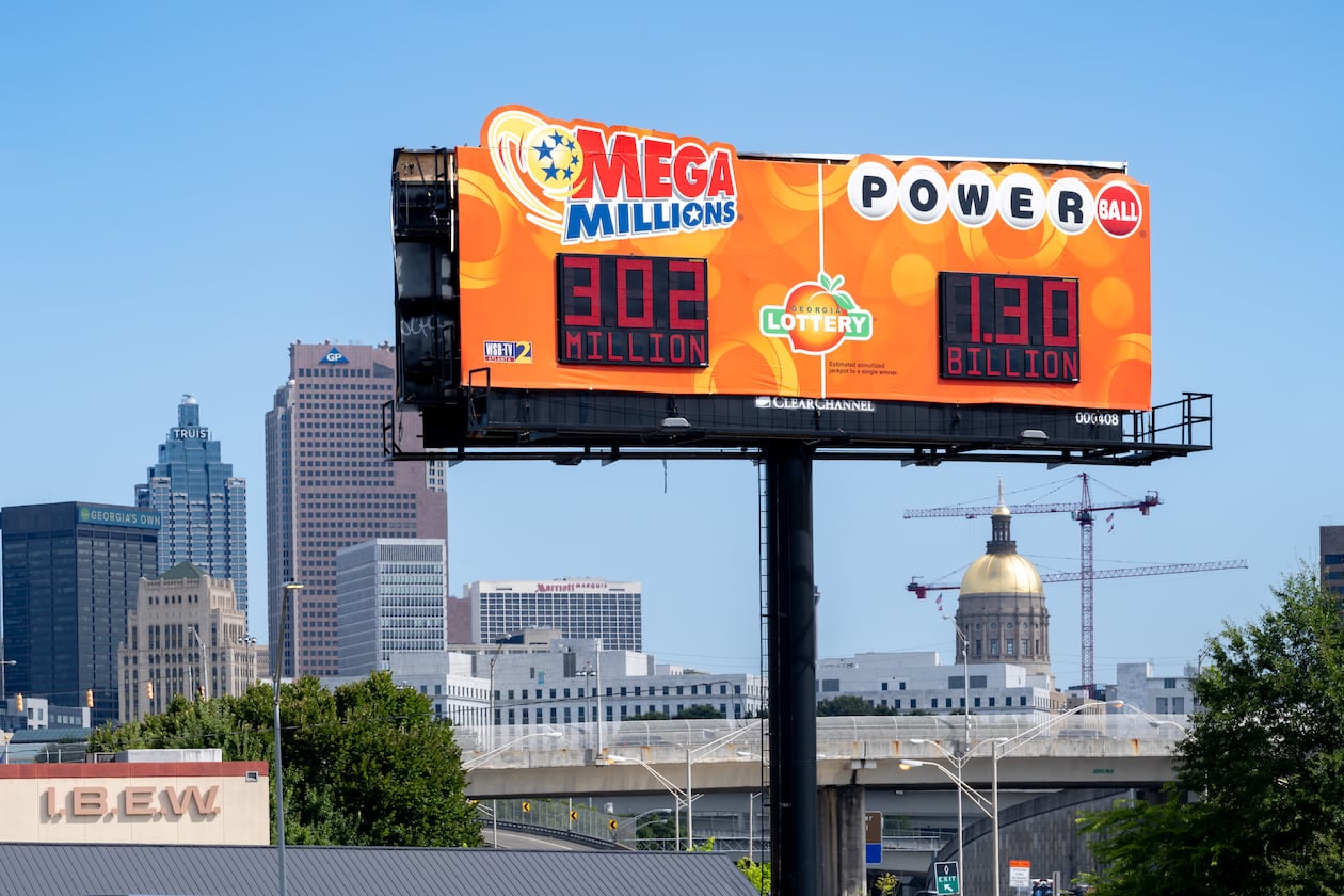 A Publix grocery store in Duluth sold a $1 million ticket for Saturday's drawing of Powerball, which hit $1.3 million in early September (pictured) and eventually reached $1.787 billion when it was won Sept. 6. The next drawing is Monday, and the jackpot has grown to an estimated $654 million. (Ben Hendren for the AJC/2025)