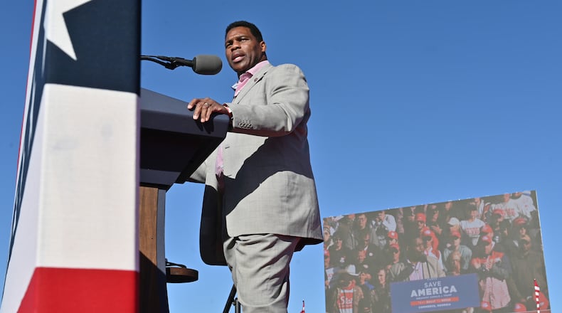 Herschel Walker, now a Republican running for the U.S. Senate, has said on numerous occasions that he was a law enforcement officer. He has apparently not made that false claim since declaring his candidacy. (Hyosub Shin / Hyosub.Shin@ajc.com)