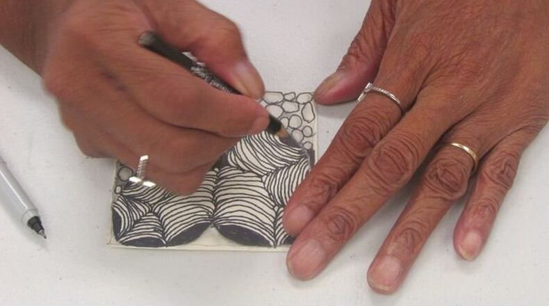 Zentangle is a popular art class offered through Cobb Senior Services. Seniors will be required to pay an annual membership fee to use the senior centers beginning in February. Photo contributed by Cobb Senior Services.