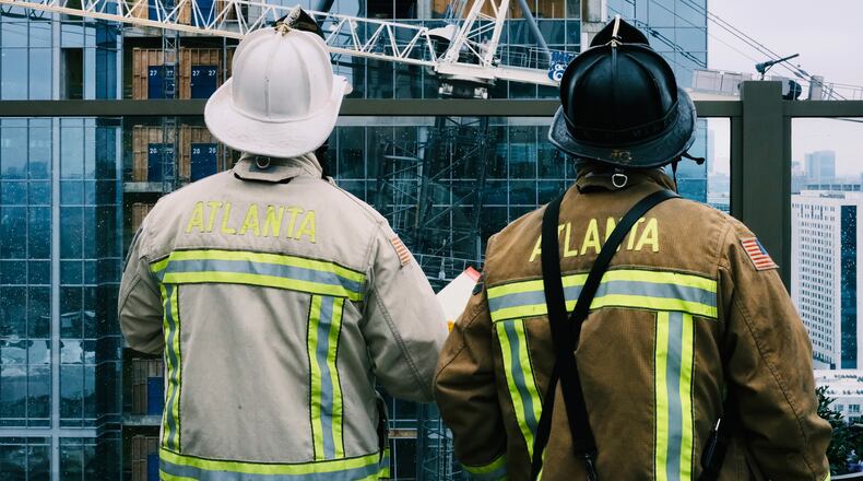 Officials evacuated apartments and condos in the area Friday due to the teetering crane.