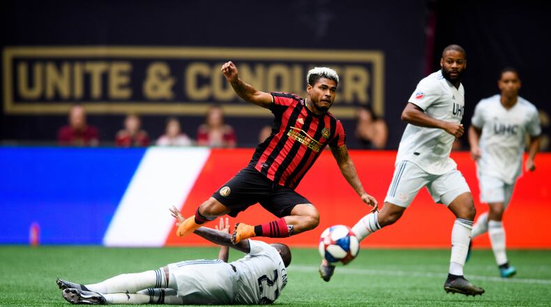 Photos from the match between Atlanta United and New England Revolution at Mercedes-Benz Stadium in Atlanta, Georgia, on Sunday October 6, 2019. (Photo by AJ Reynolds/Atlanta United)