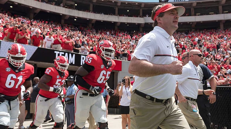 Kirby Smart and the Georgia Bulldogs have been picked by the media to win the SEC East this fall.