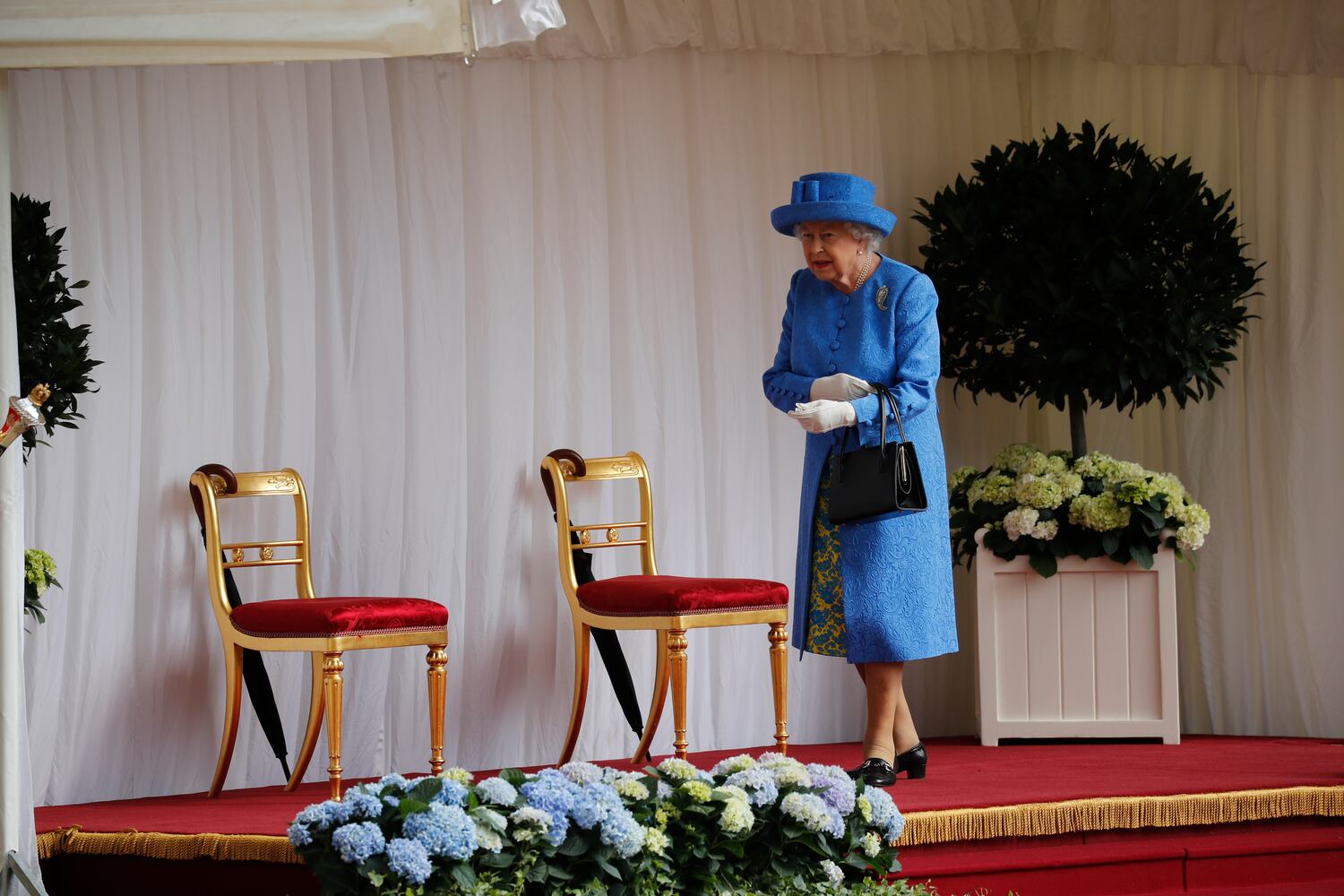 President Donald Trump, Queen Elizabeth meet at Windsor Castle