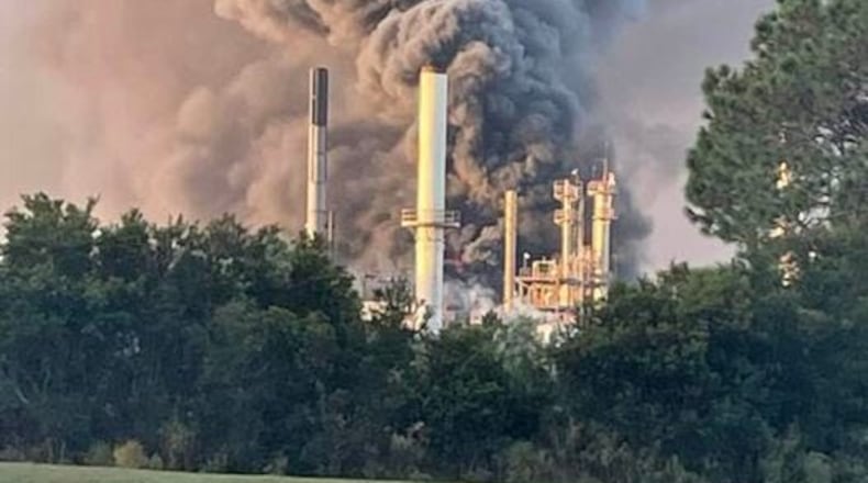 Explosions and fire were reported at the Symrise Chemical Plant in Brunswick, GA Monday morning. Nov 7, 2022.