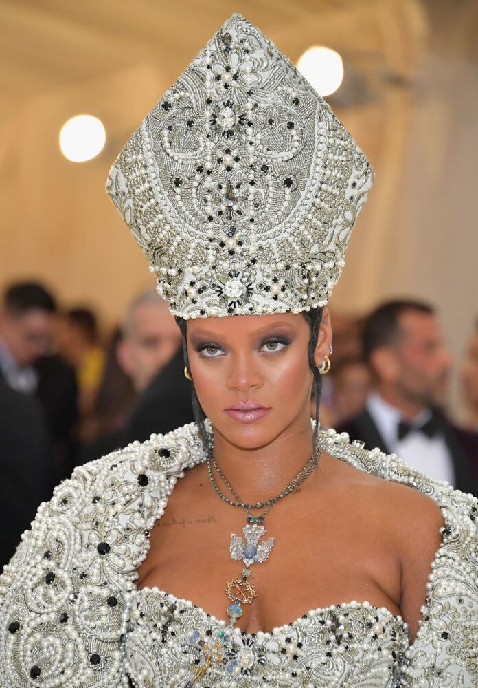Rihanna channels the Pope at 2018 Met Gala