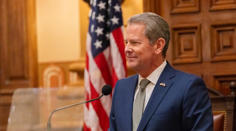 Gov. Brian Kemp gives his final State of the State speech in the House of Representatives at the Capitol in Atlanta on Thursday, Jan. 15, 2026. (Arvin Temkar/AJC)