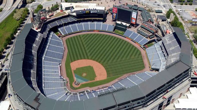 Aerial of Turner Field on May 7, 2014.