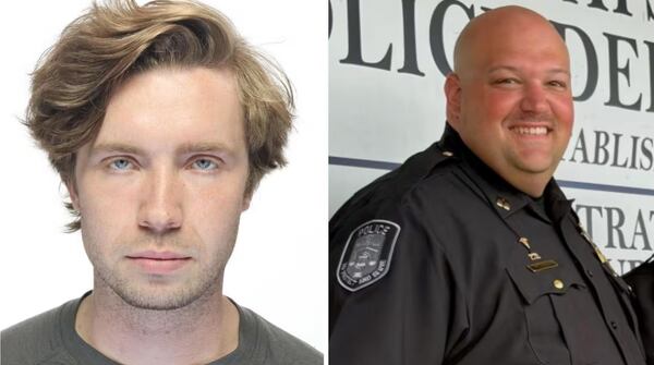 Timothy Craig Ramsey (left) is accused of shooting Capt. Brantley Worley of the McCaysville Police Department on Friday, Sept. 12, 2025, officials said. (Courtesy of Channel 2 Action News)