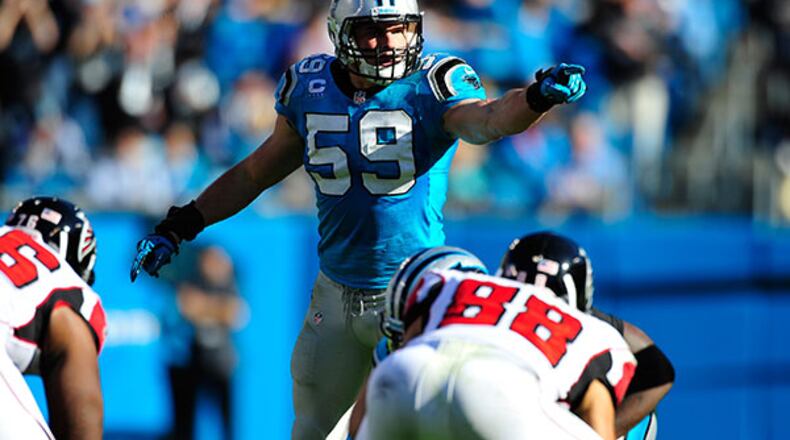 Carolina linebacker has a nose for the football. (Grant Halverson/Getty Images)