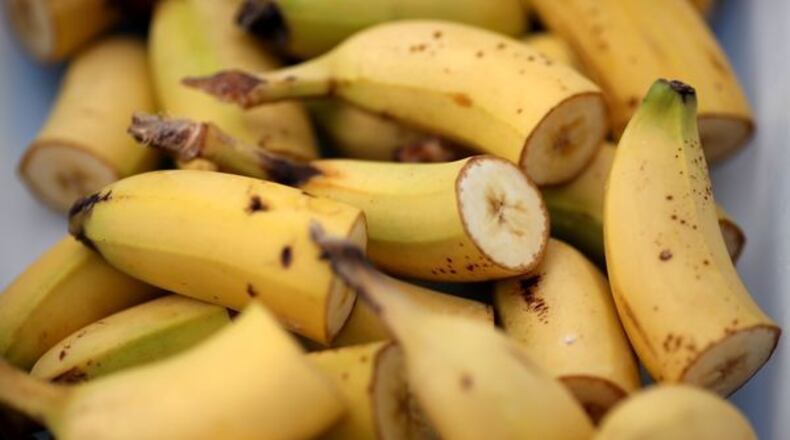 Bananas are good sources of potassium, and they're easy to grab and go.