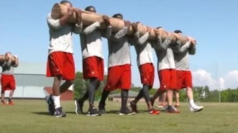 Falcons going through Navy Seals-like training.