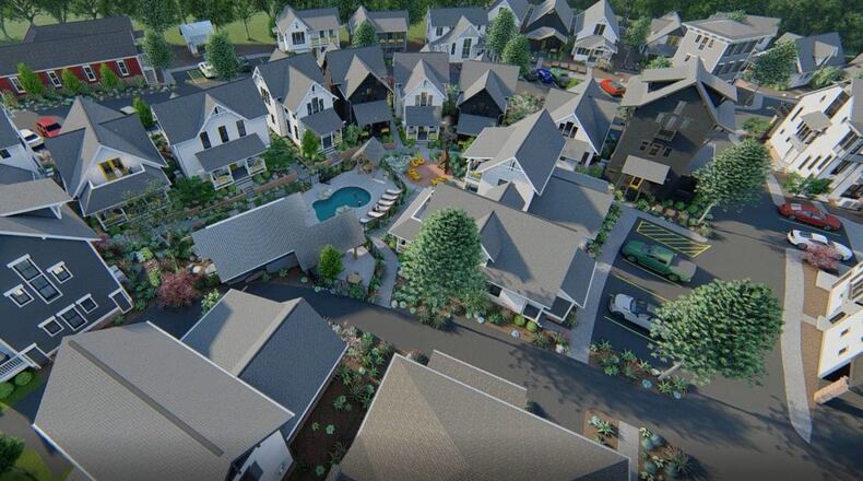 Developers plan to build 57 cottage homes as part of Galt Commons, a development near downtown Kennesaw. (Photo courtesy of the Sanctuary Companies)