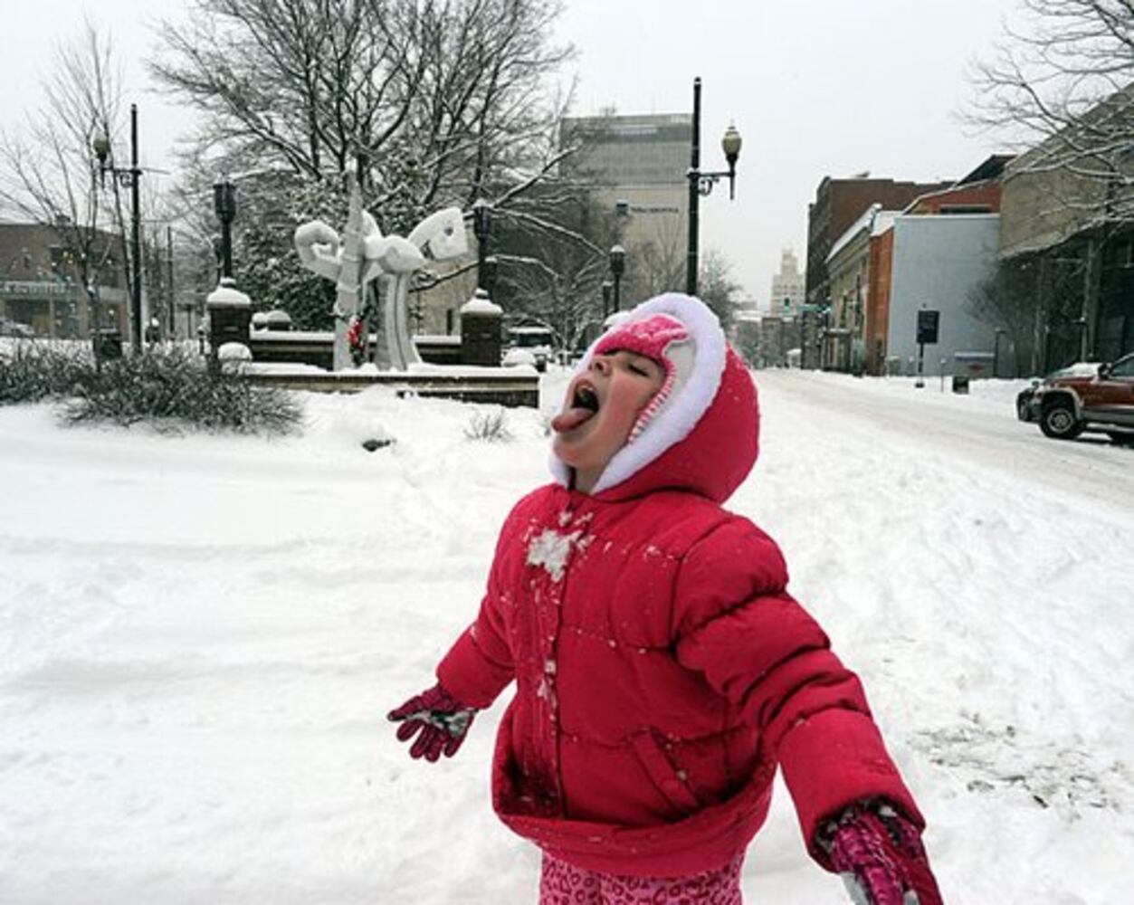 Snow, ice coat the South