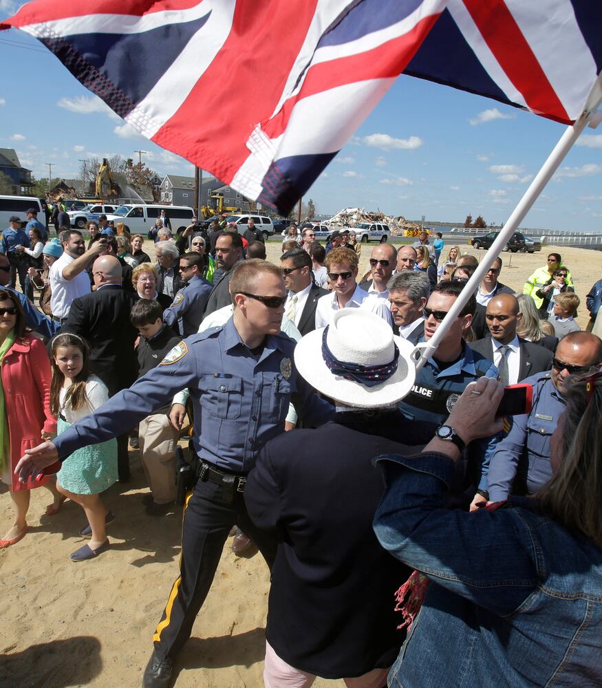 Royal visits state's storm-damaged coastline, May 14, 2013.