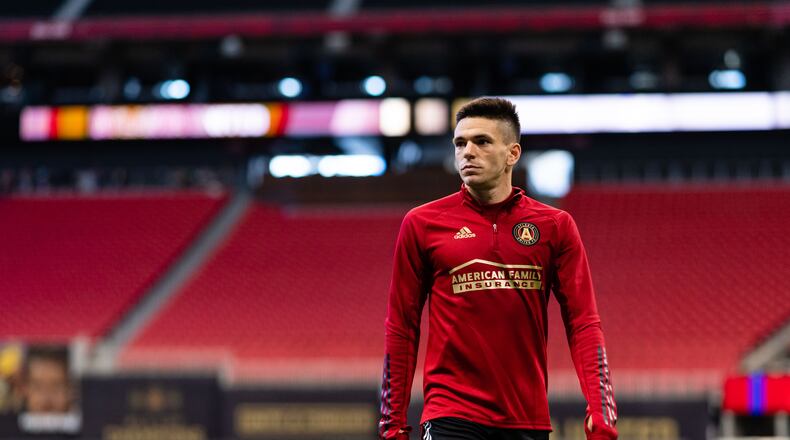 Atlanta United midfielder Manuel Castro #15 during Training at Mercedes-Benz Stadium in Atlanta, Georgia, on Friday March 6, 2020. (Photo by Jacob Gonzalez/Atlanta United)