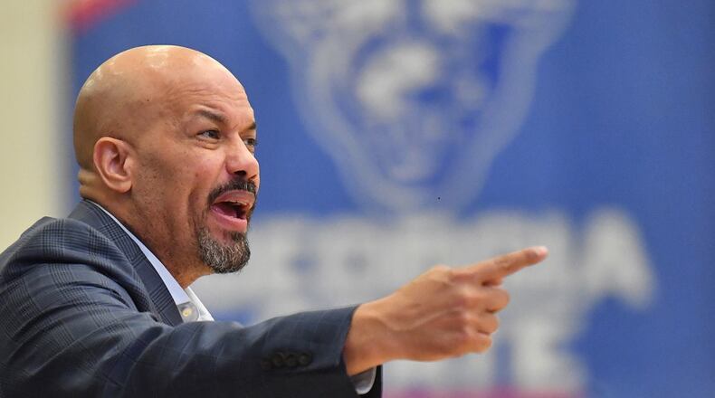 Georgia State coach Rob Lanier (Hyosub Shin / Hyosub.Shin@ajc.com)